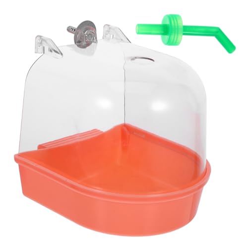 LIGHTAOTAO Vogelbadewanne für Käfig mit Aufhängehaken Auslaufsicheres Glattes Kunststoff-Bad für Papageien und Sittiche Praktisches Sand Wasserbad für Kleine Vögel Sicher und von LIGHTAOTAO
