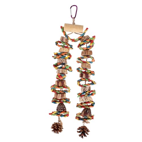LIGHTAOTAO Hängendes Kauspielzeug Für Vögel Aus Holz Vogelspielzeug Für Papageien Beißspielzeug Für Vogelkäfige Natur Spielzeug Für Vögel Zum Kauen Und Kratzen von LIGHTAOTAO