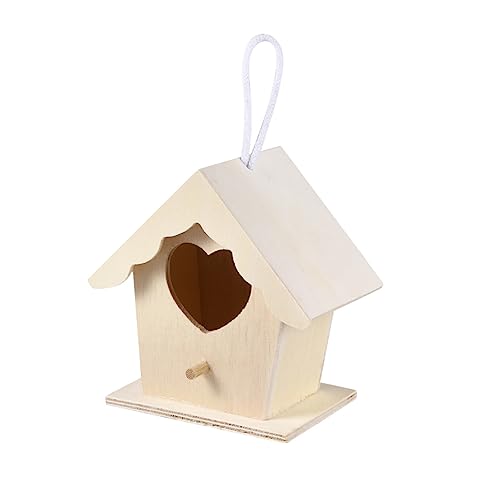 LIGHTAOTAO Holz Vogelnest Hängen Vogelnest Haus Form Für Kanarienvögel Papageien Und Andere Kleine Vögel Gemütlicher Lebensraum Ornament Für Zuhause von LIGHTAOTAO