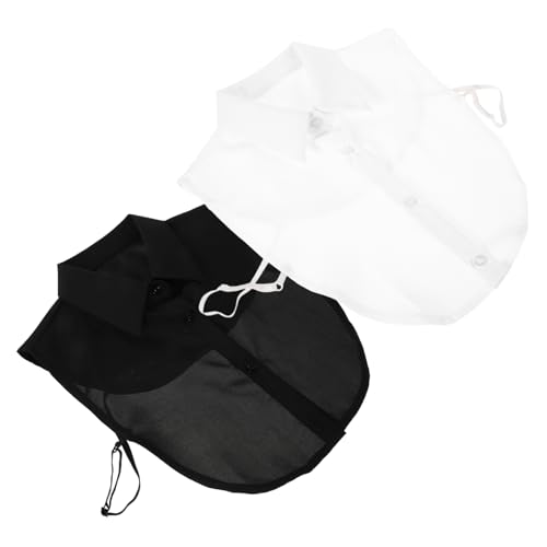 LIGIGWASH 2 Stück Fake-Kragen Kunstkragen Fake- für Mädchen falscher Hemdkragen Fake-Kragen-Männer Fake-Kragen abnehmbar gefälschter Kragen für Polyester von LIGIGWASH