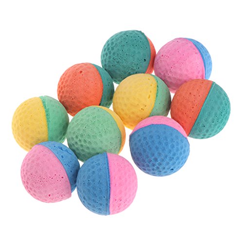 10 Stück Bunte Haustier Ball Spielzeuge Interaktiver Fangball Eva Fang Für Hunde Welpen Heimtierbedarf Für Hunde Leinen Und Halsbänder von LIGSLN