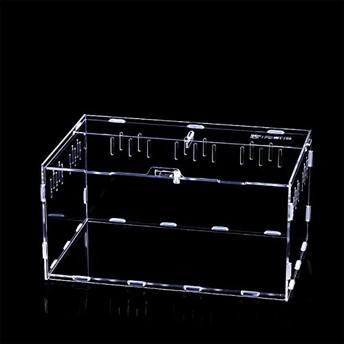 Futterbox Transparent Behälter Acryl Terrarium für Spinnen Kleine Schlange Reptilien Träger Einfach zu montieren Reptilien Futterbox Brutbox Acryl Mittel Groß Lebensraum Schlange Spinnen von LIGSLN