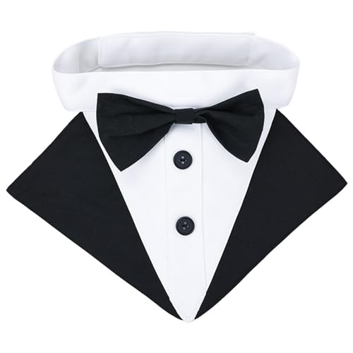 Hochzeits-Speichel-Handtuch mit Western-Anzug, elegantes Haustierhalsband, schöne Hunde und Katzen, bunte Halsbänder für kleine Hunde und Katzen Hochzeits-Speichel-Handtuch mit Western-Anzug, elegantes Haustierhalsband, schöne Hunde und Katzen, bunte Halsbänder für kleine Hunde und Katzen von LIGSLN