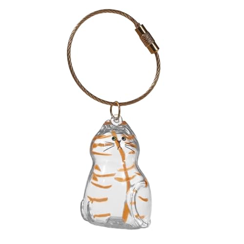 LIGSLN Acryl-Schlüsselanhänger zum Sammeln von Katzen- und Hundehaaren, Aufbewahrungsflasche für Tierhaare mit Seil, niedliches Haustier-Gedenkgeschenk, Katzenfell, Andenken, Schlüsselanhänger von LIGSLN