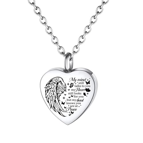 LIGSLN Gedenkurnen-Urnen-Schmuck, Haustier-Asche-Halskette, kreativer Haustier-Urnen-Schmuck, Urnen-Halskette, Gedenkschmuck für Männer und Frauen von LIGSLN
