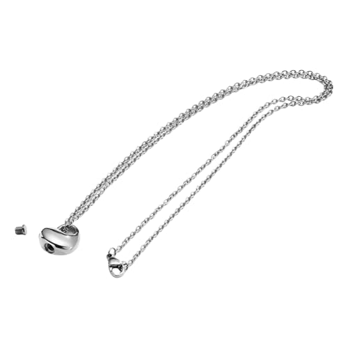 LIGSLN Gedenkurnen-Urnenschmuck, Haustier-Asche-Halskette, kreativer Haustier-Urnenschmuck, Urnen-Halskette, Asche, Gedenk-Halskette, Edelstahl von LIGSLN
