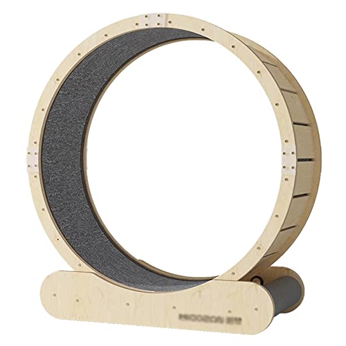 Laufband mit Rädern für schwere Katzen, großes und leises Laufrad aus Holz für Katzen im Innenbereich, Spielzeug für Walker Laufband mit Rädern für schwere Katzen, großes und leises Laufrad aus Holz für Katzen im Innenbereich, Spielzeug für Walker von LIJBN