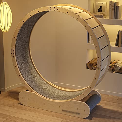 Laufbandrollen für Katzen für den Innenbereich aus Holz, 80/95/105 cm Katzenübungsrad für Katzen, leises Spielzeug für Katzen mit kleinem Raum, einfach Laufbandrollen für Katzen für den Innenbereich aus Holz, 80/95/105 cm Katzenübungsrad für Katzen, leises Spielzeug für Katzen mit kleinem Raum, einfach von LIJBN