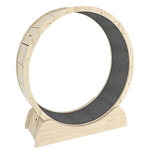 Laufrad für Katzen, geräuscharm, Laufband für Katzen mit Sicherheitsverriegelung & Teppichbahn, Laufrad für Katzen/Katzen, Holzfarbe (Dim Laufrad für Katzen, geräuscharm, Laufband für Katzen mit Sicherheitsverriegelung & Teppichbahn, Laufrad für Katzen/Katzen, Holzfarbe (Dim von LIJBN