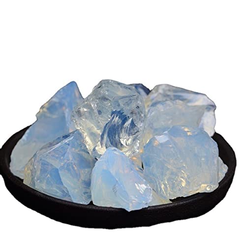 LIJUCAI 100 g Bulk Lots roher rauer Kristallquarz natürlicher Stein Amethyst Citrin Fluorit Mineralmuster Gartendekoration, Opal von LIJUCAI