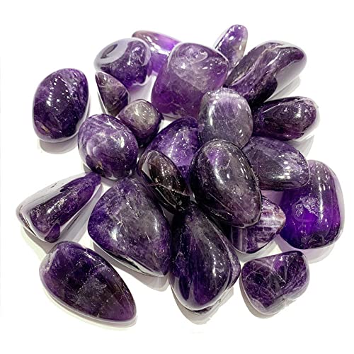 LIJUCAI 100 g natürlicher Amethyst Stein Amethyst Kies Bergkristall Quarz Rohedelstein Mineralprobe Aquarium Gartendekoration, 20,30 mm, China von LIJUCAI