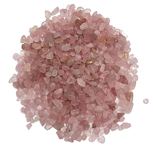 LIJUCAI 5-7 mm natürlicher rosa Rosenquarz Kristall Kies Stein Steinsplitter glückliche natürliche Quarzkristalle 100 g, 100 g 5,7 mm, China von LIJUCAI