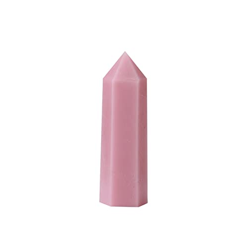 LIJUCAI 5-8 cm Natürlicher rosafarbener Opalpunkt Kristallturm Heimdekoration polierter Obelisk Energiepyramide Liebesstein, rosafarbener Opal, 5,6 cm von LIJUCAI