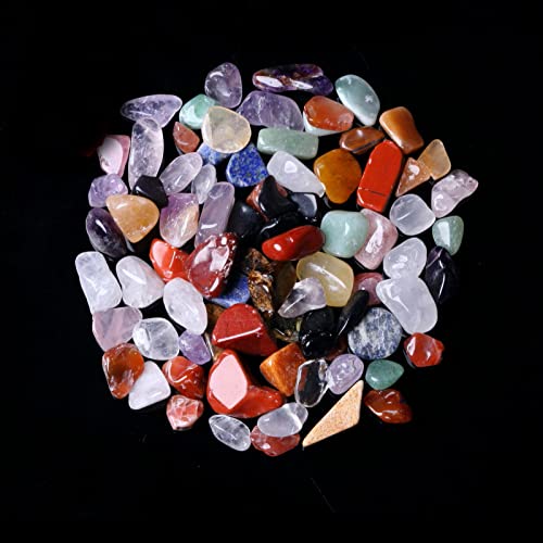 LIJUCAI 50 g, 3 Größen, natürlicher gemischter Quarzkristall, Stein, Kies, Behälter, Dekoration, Natursteine ​​und Mineralien, 4 bis 6 mm von lightclub