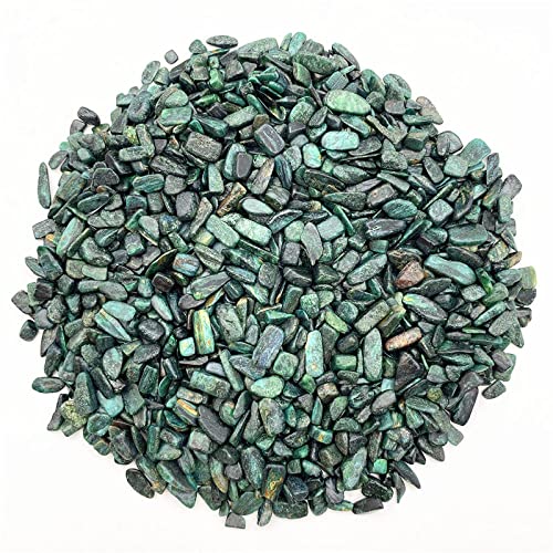LIJUCAI 50g Natürliche Grüne Kristalle Kies Trommelsteine ​​Mineralien Aquarium Dekoration Bulk Edelsteine ​​Wohnkultur,A von LIJUCAI