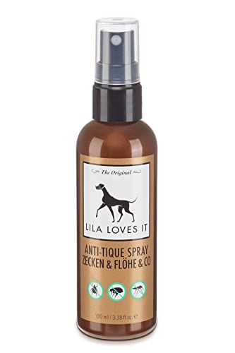 LILA LOVES IT Natürlicher Insektenschutz für Hunde – Anti Zecken Spray mit ätherischem Öl, Effektiver Schutz vor Zecken, Mücken & Flöhen, Anti-TIQUE Spray, 100 ml von LILA LOVES IT