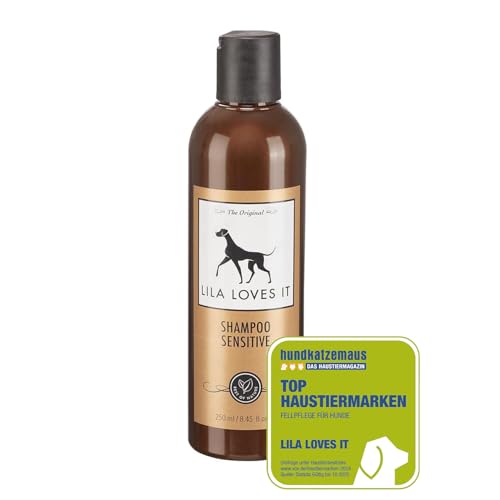 LILA LOVES IT Shampoo Sensitive für Hunde – Hundeshampoo mit Aloe Vera, Mandelöl, Ringelblume und Kamille, spendet Feuchtigkeit, wirkt beruhigend und rückfettend, 250 ml LILA LOVES IT Shampoo Sensitive für Hunde – Hundeshampoo mit Aloe Vera, Mandelöl, Ringelblume und Kamille, spendet Feuchtigkeit, wirkt beruhigend und rückfettend, 250 ml von LILA LOVES IT