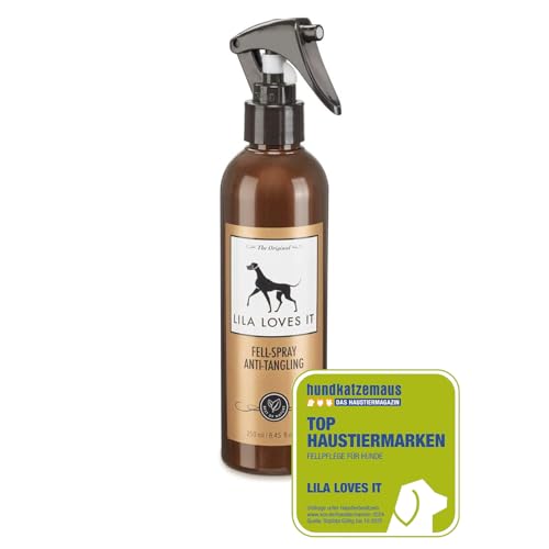 Fellpflege für Hunde – natürlicher Hunde Conditioner zum Sprühen mit Aloe Vera, verhindert Verfilzung & verleiht Glanz, FELL-SPRAY ANTI-TANGLING von LILA LOVES IT, 250 ml von LILA LOVES IT