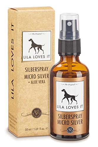 Silberspray für Hunde – natürliche Pflege, mit Aloe Vera und Hyaluron, reinigt und regeneriert, nanofrei, mit Mikrosilber, SILBERSPRAY von LILA LOVES IT, 50 ml von LILA LOVES IT
