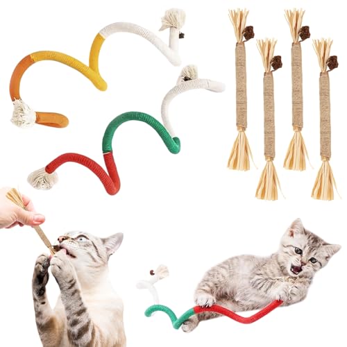 Katzenminze Spielzeug, 2 Stück Katzenminze Spielzeug Beißseil Und 4 Stück Katzenminze Sticks, Kauspielzeug Katze, Kausticks Interaktives Katzenspielzeug, Katze Zahnen Seil, Für Die Katzen Zahnpflege Katzenminze Spielzeug, 2 Stück Katzenminze Spielzeug Beißseil Und 4 Stück Katzenminze Sticks, Kauspielzeug Katze, Kausticks Interaktives Katzenspielzeug, Katze Zahnen Seil, Für Die Katzen Zahnpflege von LILELIG