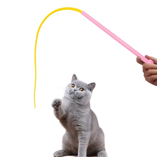 Twiggle Tail Katzenspielzeug, Katzenangel Stabil, Katzenangel Lang Twiggle Tail, Mausschwanzförmiges Zauberstabspielzeug Für Kätzchen, Silikon Teaser Katzen Zauberstab Spielzeug Für Indoor Out Twiggle Tail Katzenspielzeug, Katzenangel Stabil, Katzenangel Lang Twiggle Tail, Mausschwanzförmiges Zauberstabspielzeug Für Kätzchen, Silikon Teaser Katzen Zauberstab Spielzeug Für Indoor Out von LILELIG