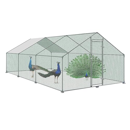 LILIIN 3x6x2m Hühnerstall Käfige Kleintierstall mit Schloss Verzinkter Stahl Kleintierstall Hühnerhaus Dach Geflügelstall mit PE Dach und Tür für Haustierkäfig Hühnerkäfig Vogelkäfig LILIIN 3x6x2m Hühnerstall Käfige Kleintierstall mit Schloss Verzinkter Stahl Kleintierstall Hühnerhaus Dach Geflügelstall mit PE Dach und Tür für Haustierkäfig Hühnerkäfig Vogelkäfig von LILIIN