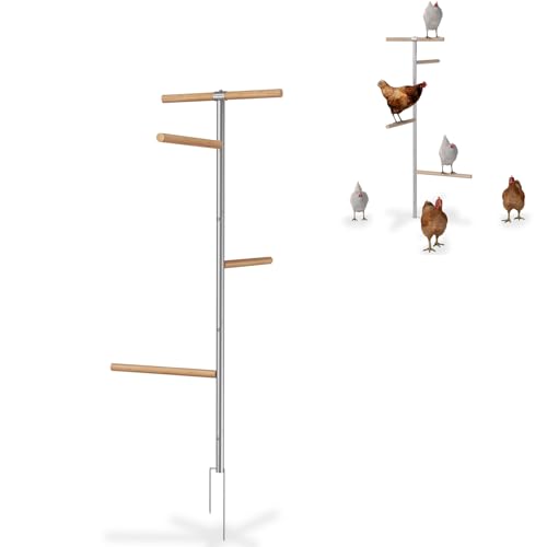 LILIIN Hühnerständer Große Sitzstange für Hühner 4-Stufige Hühner-Spielplatz aus Holz und Verzinktes Rohr, Hühnerstange für Hinterhofgeflügel Hühnerstall Bauernhof, 120x40cm LILIIN Hühnerständer Große Sitzstange für Hühner 4-Stufige Hühner-Spielplatz aus Holz und Verzinktes Rohr, Hühnerstange für Hinterhofgeflügel Hühnerstall Bauernhof, 120x40cm von LILIIN