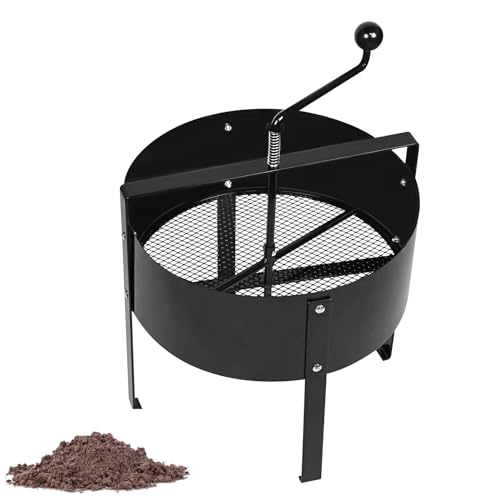 LILIIN Metallisches Gartensieb Handkurbelsieb Kompostsieb Handkurbel Komposter für Trennstein, Unkraut, Kompost - 40 x 45cm, Schwarz LILIIN Metallisches Gartensieb Handkurbelsieb Kompostsieb Handkurbel Komposter für Trennstein, Unkraut, Kompost - 40 x 45cm, Schwarz von LILIIN