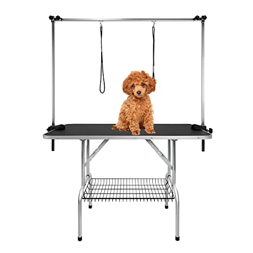LILIIN Trimmtisch für Hunde, Klappbar Schertisch Hundepflegetisch Höhenverstellbar, Tierpflegetisch Hundefrisiertisch Badetisch bis 60 KG, Schwarz, 113×60×76cm LILIIN Trimmtisch für Hunde, Klappbar Schertisch Hundepflegetisch Höhenverstellbar, Tierpflegetisch Hundefrisiertisch Badetisch bis 60 KG, Schwarz, 113×60×76cm von LILIIN