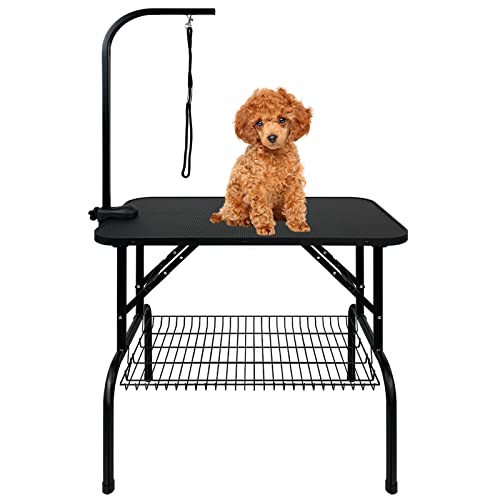 LILIIN Trimmtisch für Hunde, Klappbar Schertisch Hundepflegetisch Höhenverstellbar, Tierpflegetisch Hundefrisiertisch Badetisch bis 60 KG, Schwarz, 80.5×46×76cm LILIIN Trimmtisch für Hunde, Klappbar Schertisch Hundepflegetisch Höhenverstellbar, Tierpflegetisch Hundefrisiertisch Badetisch bis 60 KG, Schwarz, 80.5×46×76cm von LILIIN