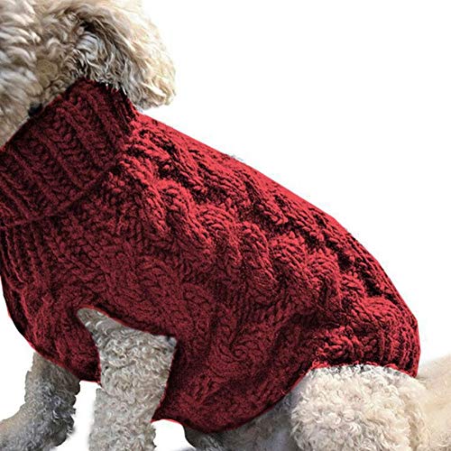 LILIXINGSH Haustierkostüm Strickpullover für den Winter, warm, für Welpen, Hundepullover, Hundebekleidung (Farbe: #8, Größe: M) von LILIXINGSH