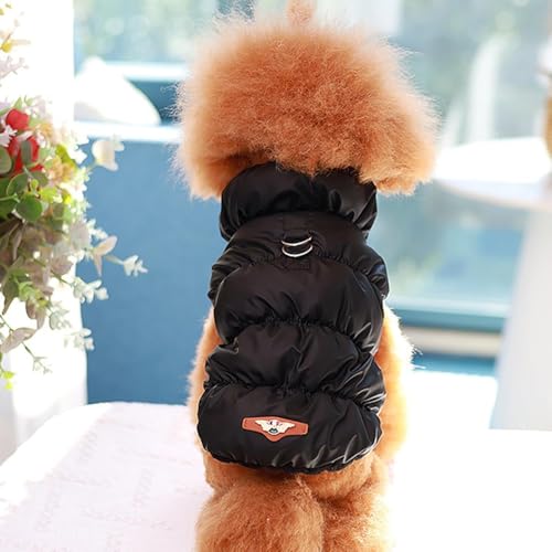 Winterweste für Haustiere, Jacke aus Baumwolle, gefüttert, warme Schnalle, Hundemantel (L) von LILYPET
