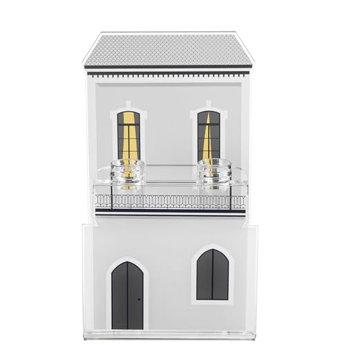 LINEE Recanati Vase Blooming City Portofino – 4 Farben erhältlich – architektonisches Design aus PMMA und Glas – 16 x 26 x 12 cm – entworfen von StudioOpenSpace – Made in Italy (Grau) von LINEE