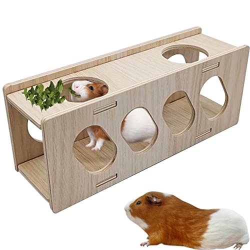 Hamsterspielzeug | Hölzerner Hamster unterirdischer Tunnel Spielzeug | Einfache Installation Sichere Verwendung von Rennmausspielzeug für Hamsterübungen, Training, Erholung Lingjiong von LINGJIONG