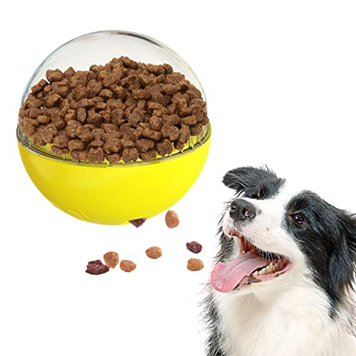 LINGJIONG Ballspender für Hundeleckereien - Auslaufspielzeug für Tiernahrung mit lustigem Sound | Pet Dog Food Feeder Ball Toy Dog Puzzle Toys Interactive Pet Treat Dispenser für mittelgroße/große von LINGJIONG