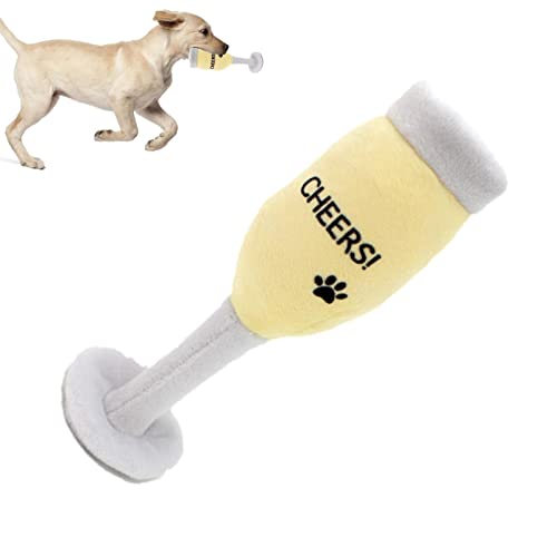 LINGJIONG Beißspielzeug für Welpen - Puppy Wasserflasche Spielzeug,Wasserflasche Hundespielzeug, Valentine's Rose Quietschendes Haustierspielzeug für kleine und mittlere Haustiere von LINGJIONG