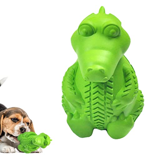 LINGJIONG Hundespielzeug für Welpen, Dinosaurier, saubere Zähne – mittlere Rassen, Hundespielzeug, robustes, langlebiges Hundespielzeug mit Naturkautschuk für Massage und Zahnfleisch von LINGJIONG
