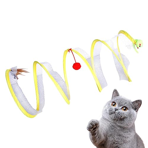 LINGJIONG Katzenrohr | Interaktives Spielzeug für den Innenbereich, zusammenklappbares Katzentunnelrohr - Elastisches lustiges Kätzchen-Röhrenspielzeug für Katze und Kaninchen-Murmeltier LINGJIONG Katzenrohr | Interaktives Spielzeug für den Innenbereich, zusammenklappbares Katzentunnelrohr - Elastisches lustiges Kätzchen-Röhrenspielzeug für Katze und Kaninchen-Murmeltier von LINGJIONG