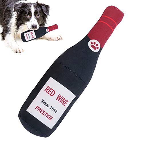 LINGJIONG Quietschendes Hundespielzeug, Quietschendes Hunde-Plüschspielzeug In Weinflaschenform, Plüsch Quietschendes Lustiges Hundespielzeug, Alkohol Hundespielzeug, Hund Geburtstag Spielzeug LINGJIONG Quietschendes Hundespielzeug, Quietschendes Hunde-Plüschspielzeug In Weinflaschenform, Plüsch Quietschendes Lustiges Hundespielzeug, Alkohol Hundespielzeug, Hund Geburtstag Spielzeug von LINGJIONG