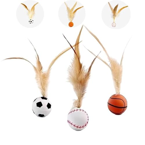 LINGNEIO Interactive Pet Scratching Toy Ball, Cat Toy Ball, Elastic, Bite Toy, Kitten von LINGNEIO