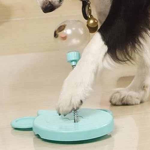 LINGNEIO Wobbly Dog Treat Dispenser Toy with Spring, Wiggling Treat Toy Dog Cat, Multifunctional Interactive Toys Anxiety Relief(Blue) von LINGNEIO