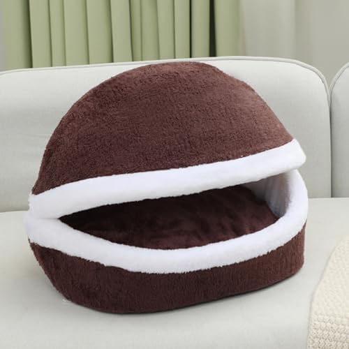 LINGXIYA Haustierhöhle Bett, Weiche Polsterung, Katzenhöhle Aus Weichem Plüsch, Anti Stress Katzenbetten, Katzenhöhle mit Rutschfester Unterseite, Abnehmbares Kissen Waschbar LINGXIYA Haustierhöhle Bett, Weiche Polsterung, Katzenhöhle Aus Weichem Plüsch, Anti Stress Katzenbetten, Katzenhöhle mit Rutschfester Unterseite, Abnehmbares Kissen Waschbar von LINGXIYA