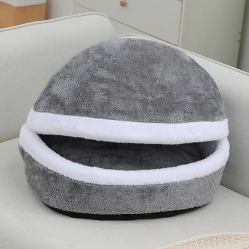 LINGXIYA Haustierhöhle Bett, Weiche Polsterung, Katzenhöhle Aus Weichem Plüsch, Anti Stress Katzenbetten, Katzenhöhle mit Rutschfester Unterseite, Abnehmbares Kissen Waschbar LINGXIYA Haustierhöhle Bett, Weiche Polsterung, Katzenhöhle Aus Weichem Plüsch, Anti Stress Katzenbetten, Katzenhöhle mit Rutschfester Unterseite, Abnehmbares Kissen Waschbar von LINGXIYA