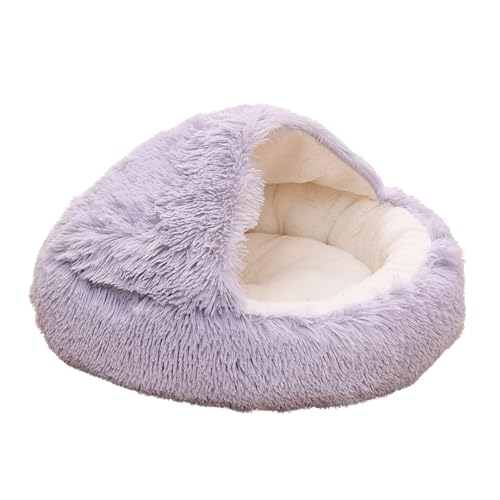 LINGXIYA Hunde-Beruhigungsbett, Flauschiges Katzenbett, Beruhigendes Katzenhöhlenbett, Katzenbett mit Rutschfester Unterseite für Kleine, Mittelgroße Hunde zum Schlummern, 40CM-Grau LINGXIYA Hunde-Beruhigungsbett, Flauschiges Katzenbett, Beruhigendes Katzenhöhlenbett, Katzenbett mit Rutschfester Unterseite für Kleine, Mittelgroße Hunde zum Schlummern, 40CM-Grau von LINGXIYA