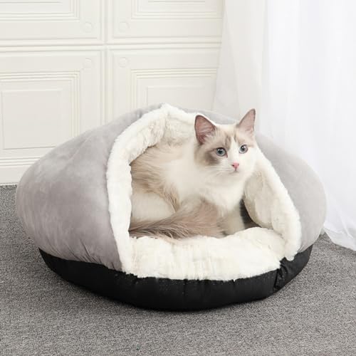 LINGXIYA Katzenschlafhöhle, Gemütliches Katzenbett, Haustierhöhle Bett, Kleines Hundehöhlenbett mit Rutschfester Unterseite, Haustierhöhle, Katzenkorb für Fensterbank, Sofa, Boden, Auto, 56x50x30CM LINGXIYA Katzenschlafhöhle, Gemütliches Katzenbett, Haustierhöhle Bett, Kleines Hundehöhlenbett mit Rutschfester Unterseite, Haustierhöhle, Katzenkorb für Fensterbank, Sofa, Boden, Auto, 56x50x30CM von LINGXIYA