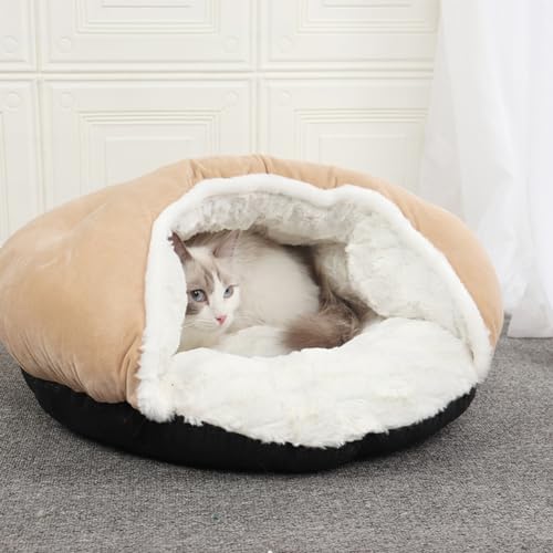 LINGXIYA Katzenschlafhöhle, Gemütliches Katzenbett, Haustierhöhle Bett, Kleines Hundehöhlenbett mit Rutschfester Unterseite, Haustierhöhle, Katzenkorb für Fensterbank, Sofa, Boden, Auto, 56x50x30CM LINGXIYA Katzenschlafhöhle, Gemütliches Katzenbett, Haustierhöhle Bett, Kleines Hundehöhlenbett mit Rutschfester Unterseite, Haustierhöhle, Katzenkorb für Fensterbank, Sofa, Boden, Auto, 56x50x30CM von LINGXIYA