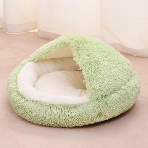 LINGXIYA Donut-Kuschelnest, Flauschiges Plüsch-Katzenbett, Überdachtes Hundebett Katzenhöhlenbett Donut, rutschfest, Anti-Angst-Katzenbett für Mittelgroße und Kleine Hunde, Waschbar, 40CM LINGXIYA Donut-Kuschelnest, Flauschiges Plüsch-Katzenbett, Überdachtes Hundebett Katzenhöhlenbett Donut, rutschfest, Anti-Angst-Katzenbett für Mittelgroße und Kleine Hunde, Waschbar, 40CM von LINGXIYA