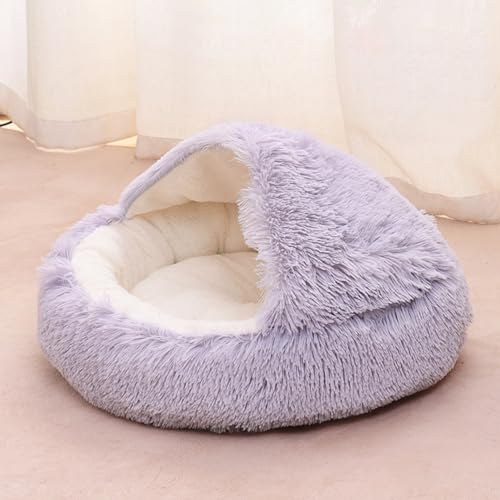 LINGXIYA Donut-Kuschelnest, Flauschiges Plüsch-Katzenbett, Überdachtes Hundebett Katzenhöhlenbett Donut, rutschfest, Anti-Angst-Katzenbett für Mittelgroße und Kleine Hunde, Waschbar, 40CM LINGXIYA Donut-Kuschelnest, Flauschiges Plüsch-Katzenbett, Überdachtes Hundebett Katzenhöhlenbett Donut, rutschfest, Anti-Angst-Katzenbett für Mittelgroße und Kleine Hunde, Waschbar, 40CM von LINGXIYA