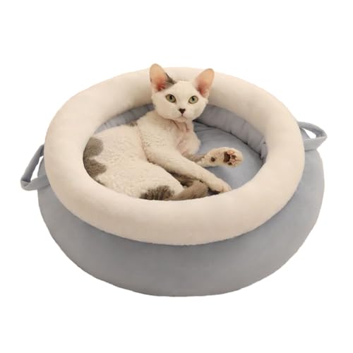 LINGXIYA Donut-Kuschelnest, Warmes, Weiches Hundekissen, Superweiche Hundesofa, Katzekorb mit Rutschfester Unterseite, Haustierbett für Kleine Mittelgroße Hunde und Katzen LINGXIYA Donut-Kuschelnest, Warmes, Weiches Hundekissen, Superweiche Hundesofa, Katzekorb mit Rutschfester Unterseite, Haustierbett für Kleine Mittelgroße Hunde und Katzen von LINGXIYA