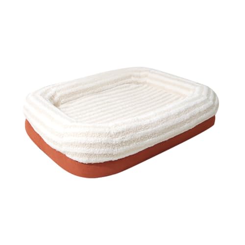 LINGXIYA Flauschig Plüsch Hundematte, Orthopädisches Hundebett, Erhöhten Ränder, Hundesofa mit Abnehmbarem Bezug, Rutschfester Hundebett für Kleine Mittelgroße Hunde, Orange (L: 105 * 80 * 18cm) LINGXIYA Flauschig Plüsch Hundematte, Orthopädisches Hundebett, Erhöhten Ränder, Hundesofa mit Abnehmbarem Bezug, Rutschfester Hundebett für Kleine Mittelgroße Hunde, Orange (L: 105 * 80 * 18cm) von LINGXIYA